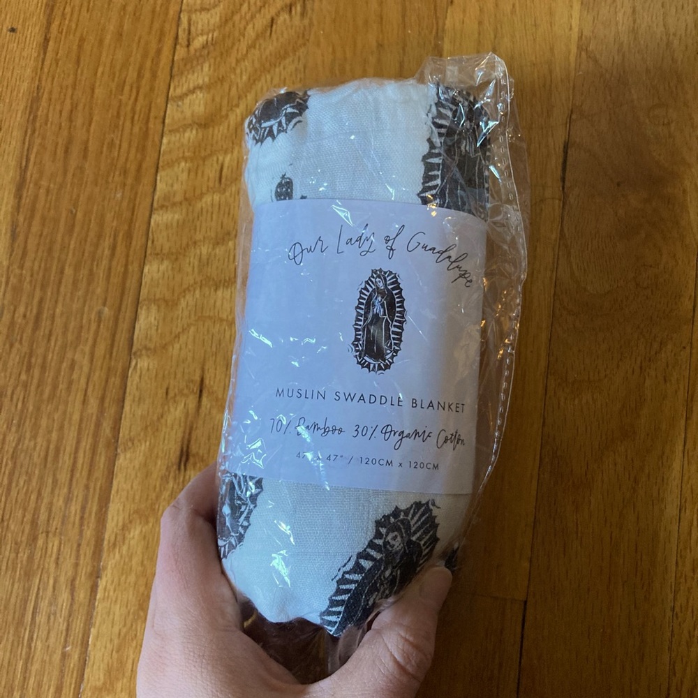 Our Lady of Guadalupe Muslin Baby Swaddle Catholic